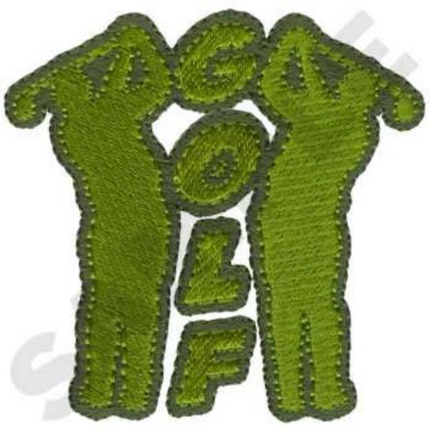 Picture of Golfers Machine Embroidery Design