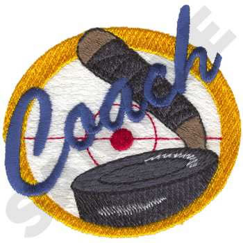 Hockey Coach Machine Embroidery Design