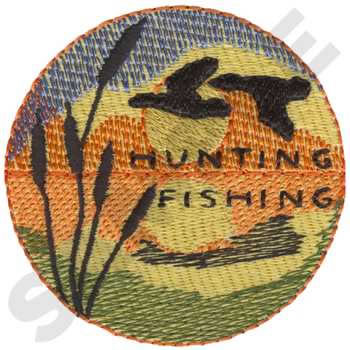 Hunting & Fishing Machine Embroidery Design