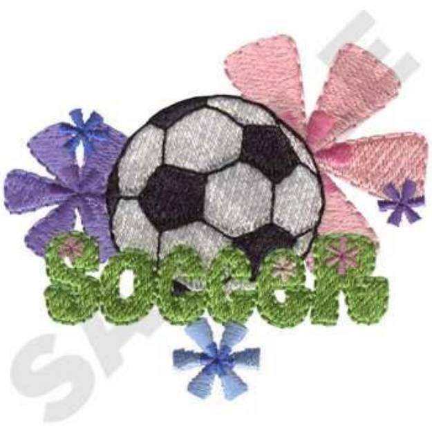 Picture of Girls Soccer Machine Embroidery Design