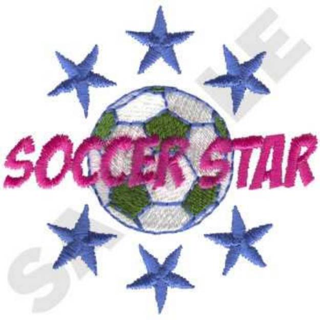 Picture of Soccer Star Machine Embroidery Design