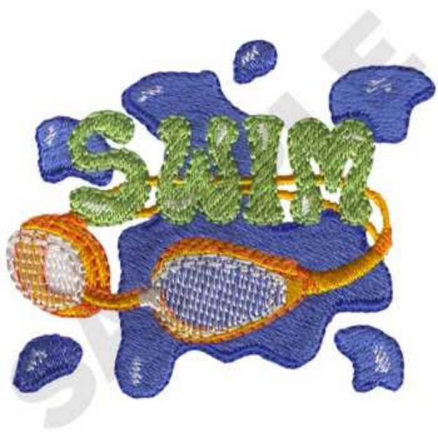 Picture of Swim Goggles Machine Embroidery Design