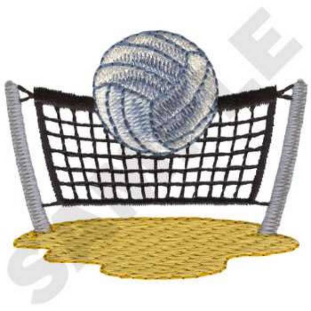 Picture of Sand Volleyball Machine Embroidery Design