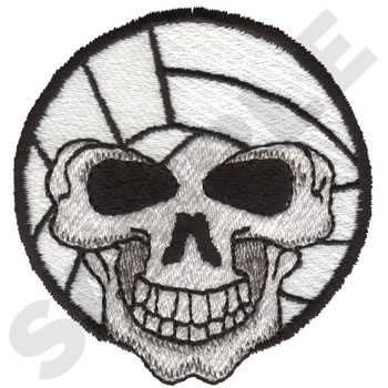 Skull Volleyball Machine Embroidery Design