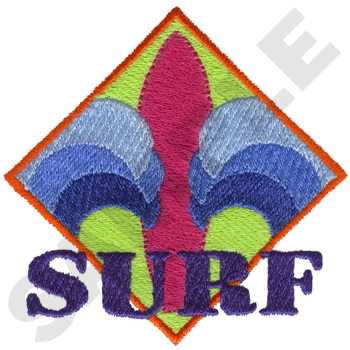 Surfing Machine Embroidery Design