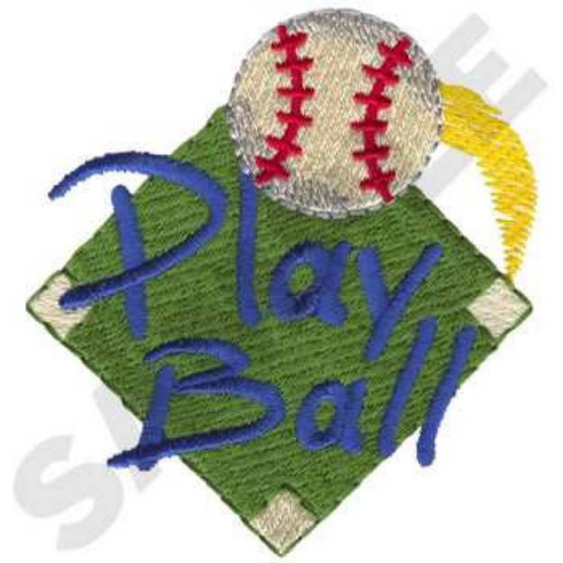 Picture of Play Ball Machine Embroidery Design
