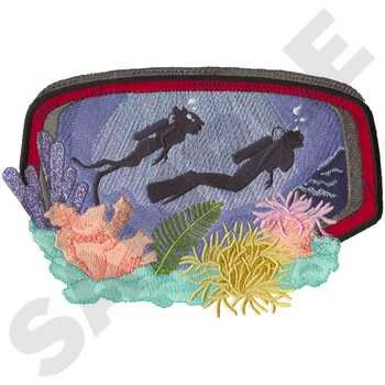 Scuba Diving Scene Machine Embroidery Design