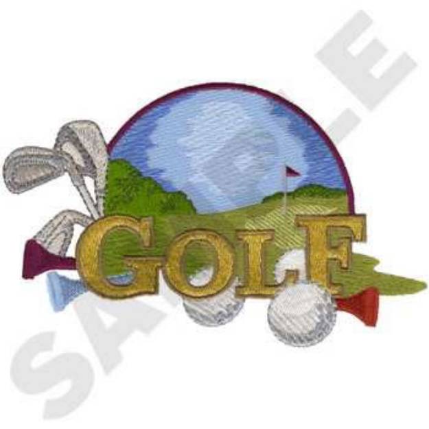 Picture of Golf Scene Machine Embroidery Design