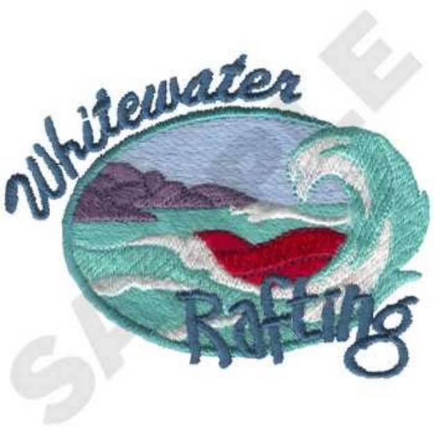 Picture of Whitewater Rafting Machine Embroidery Design