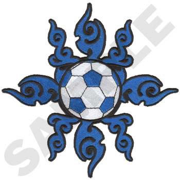 Tribal Soccer Machine Embroidery Design
