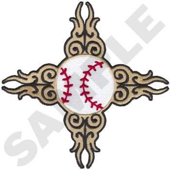 Tribal Baseball Machine Embroidery Design