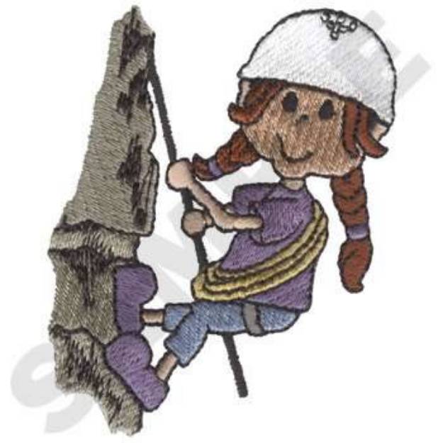 Picture of Mountain Climber Girl Machine Embroidery Design