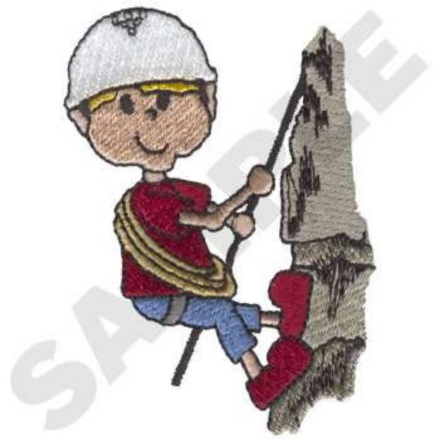 Picture of Mountain Climber Boy Machine Embroidery Design