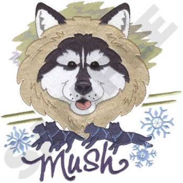 Picture of Husky Dog Machine Embroidery Design