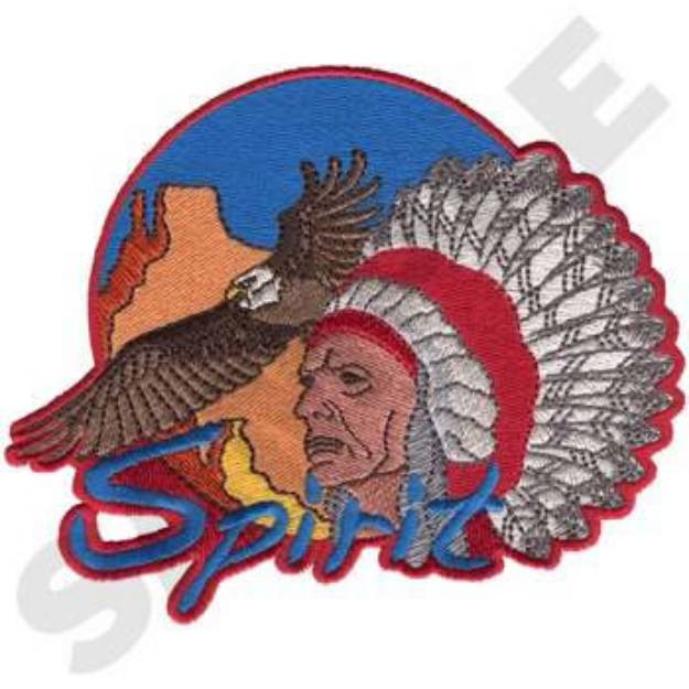 Picture of Indian Chief Machine Embroidery Design