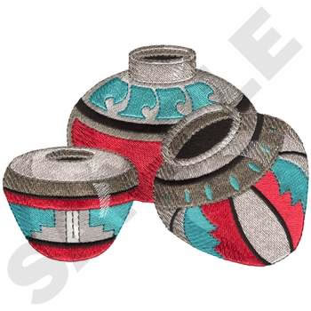 Pottery Machine Embroidery Design