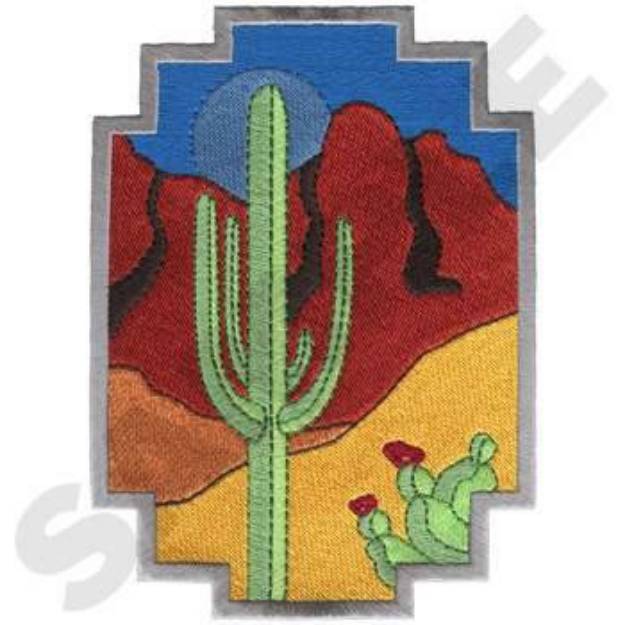 Picture of Desert Scene Machine Embroidery Design