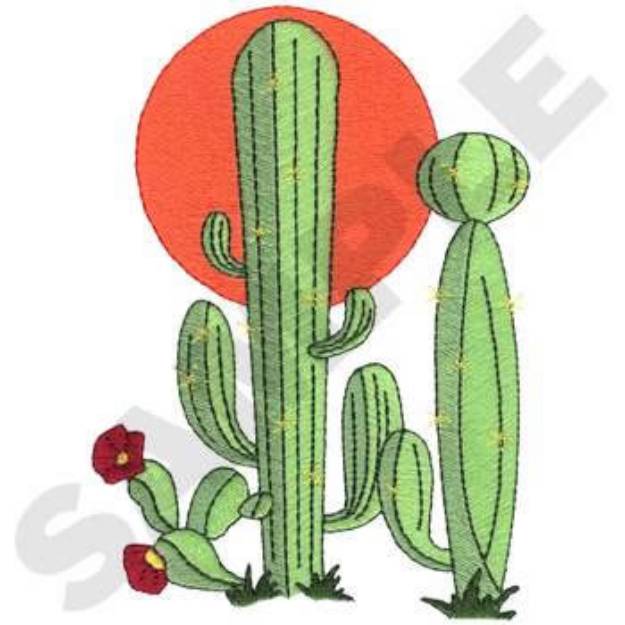 Picture of Cactuses Machine Embroidery Design