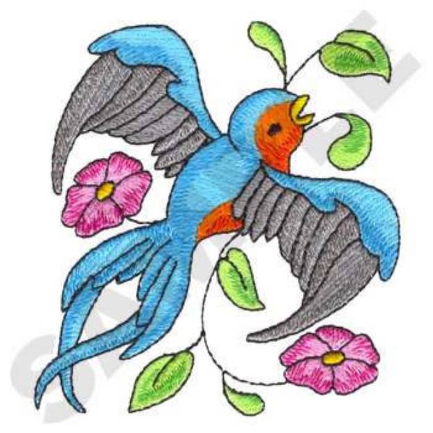 Picture of Swallow Machine Embroidery Design