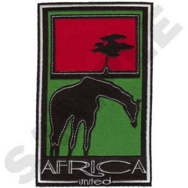 Picture of African Giraffe Machine Embroidery Design