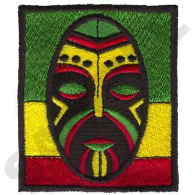 Picture of African Mask Machine Embroidery Design