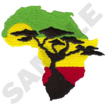 African Tree Machine Embroidery Design