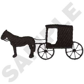 Amish Buggy Machine Embroidery Design
