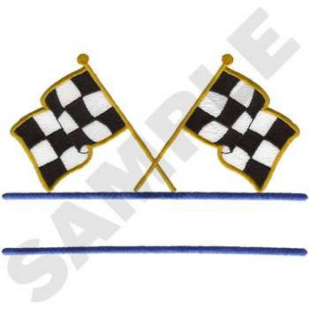 Picture of Racing Flags Machine Embroidery Design
