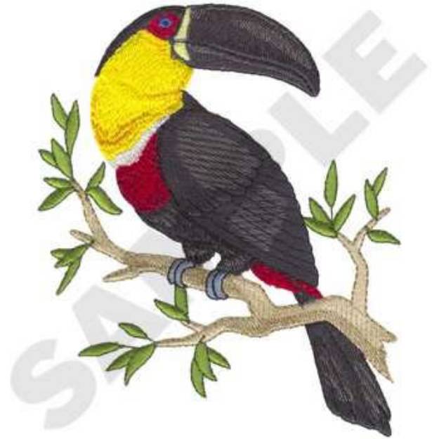 Picture of Ariel Toucan Machine Embroidery Design