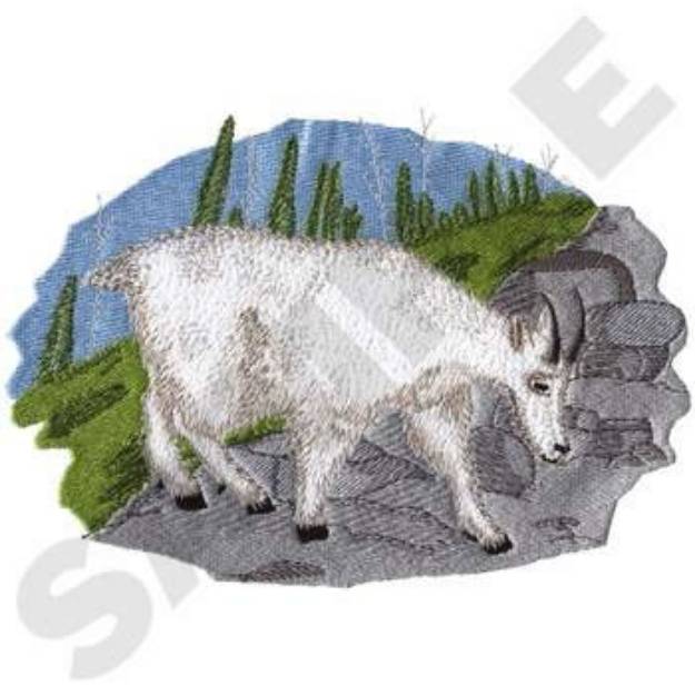 Picture of Mountain Goat Machine Embroidery Design