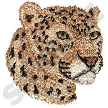Leopard Head Machine Embroidery Design
