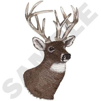 Deer Head Machine Embroidery Design