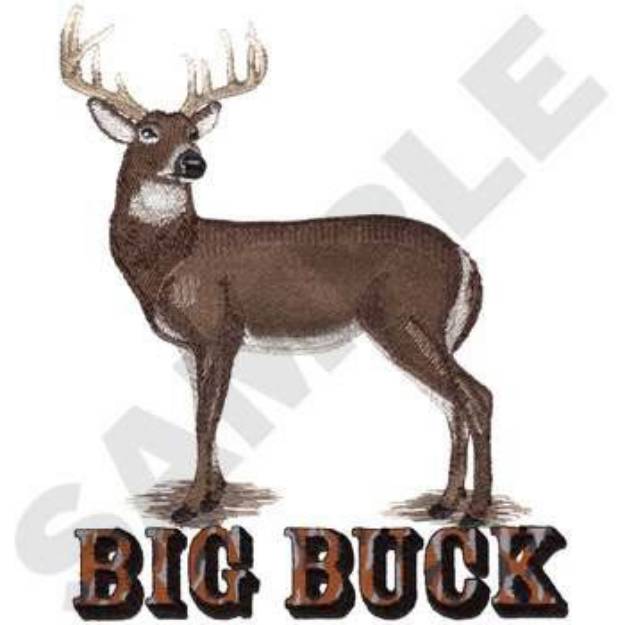 Picture of Big Buck Machine Embroidery Design