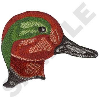 Green Winged Teal Machine Embroidery Design