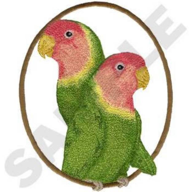 Picture of Lovebirds Machine Embroidery Design