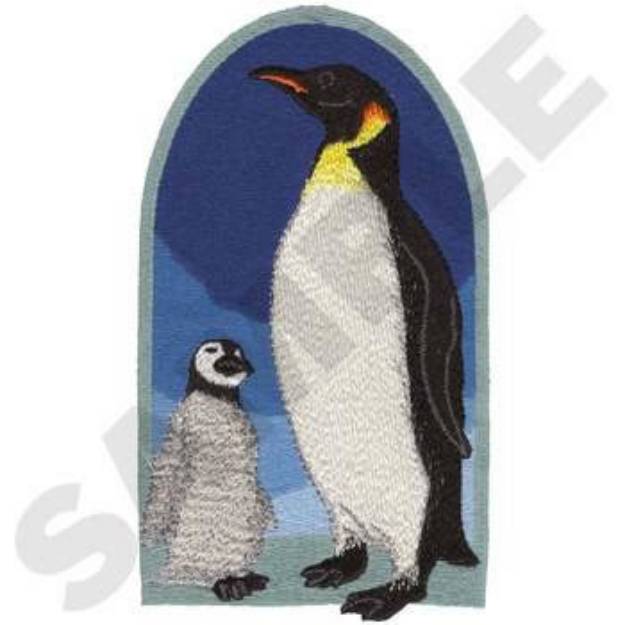 Picture of Penguins Machine Embroidery Design