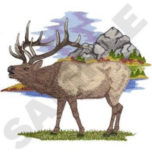 Picture of Bugling Elk Machine Embroidery Design