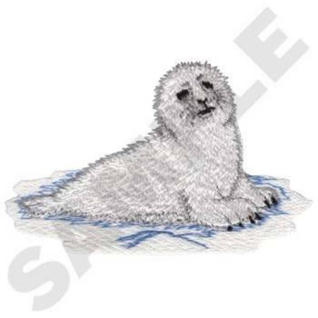 Picture of Baby Harp Seal Machine Embroidery Design