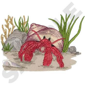 Hermit Crab Machine Embroidery Design