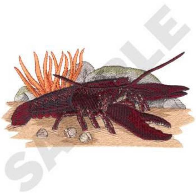 Picture of Lobster Scene Machine Embroidery Design