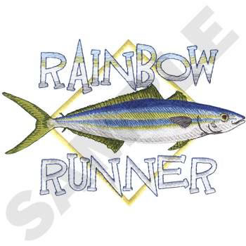 Rainbow Runner Machine Embroidery Design