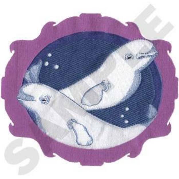 Picture of Beluga Whales Machine Embroidery Design