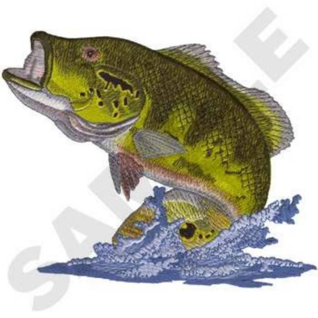 Picture of Peacock Bass Machine Embroidery Design