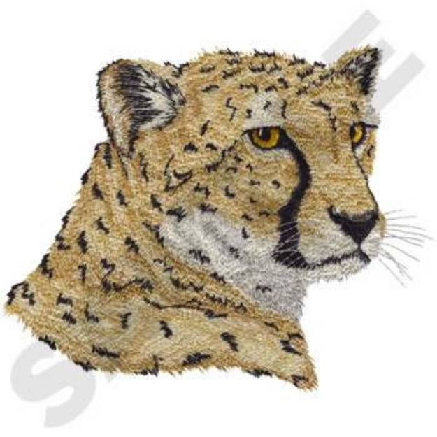 Picture of Cheetah Head Machine Embroidery Design