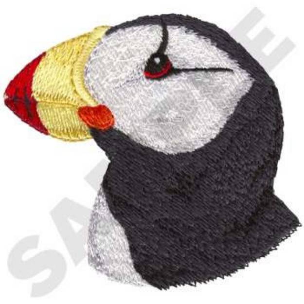 Picture of Horned Puffin Machine Embroidery Design