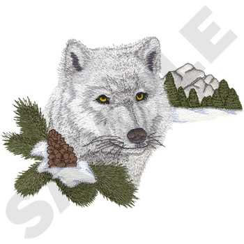 Arctic Wolf Machine Embroidery Design