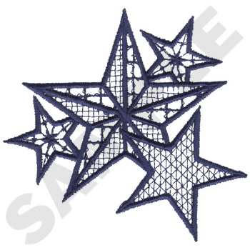 Lace Stars Machine Embroidery Design