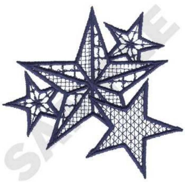 Picture of Lace Stars Machine Embroidery Design
