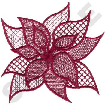Lace Poinsettia Machine Embroidery Design