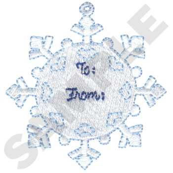 Snowflake Gift Tag Machine Embroidery Design